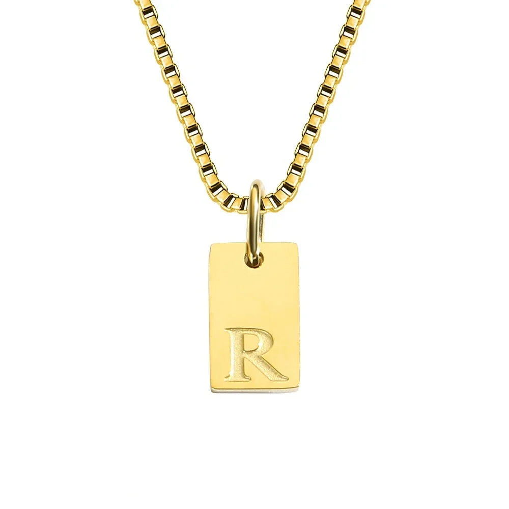 Dainty Initial Tag Necklace