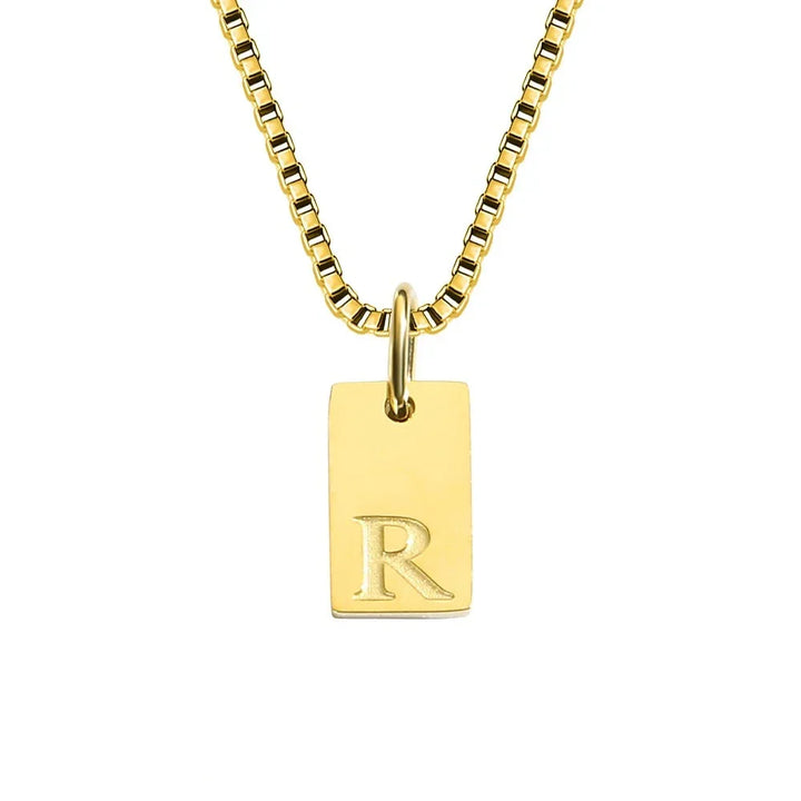 Dainty Initial Tag Necklace