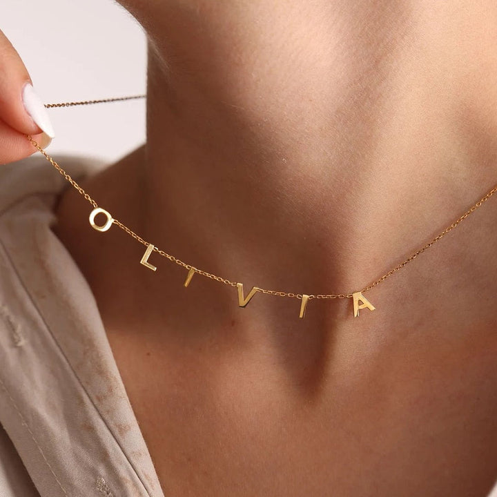 Custom Dainty Initial Necklace