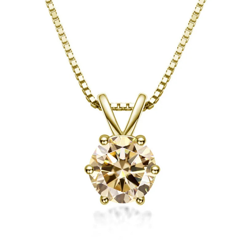 Juniper | Elegant Solitaire Necklace with Moissanite