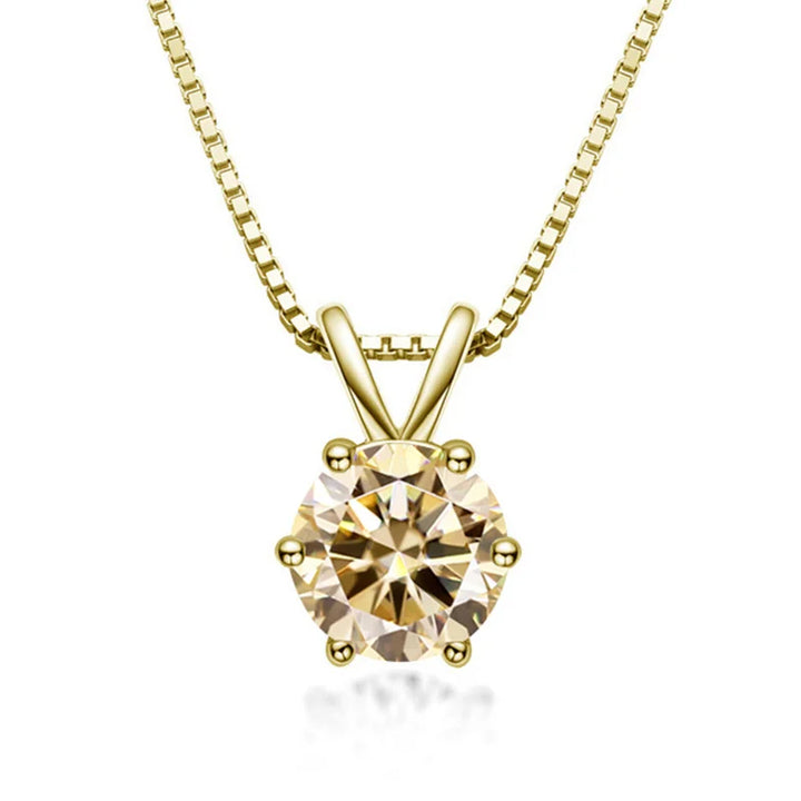 Juniper | Elegant Solitaire Necklace with Moissanite