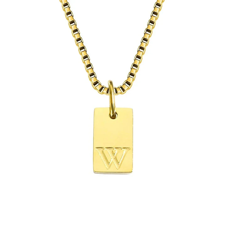 Dainty Initial Tag Necklace
