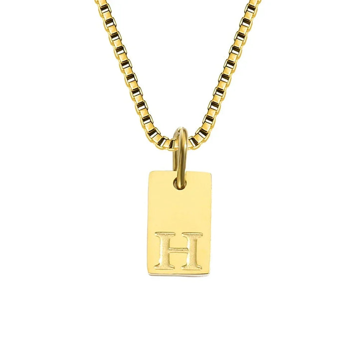 Dainty Initial Tag Necklace
