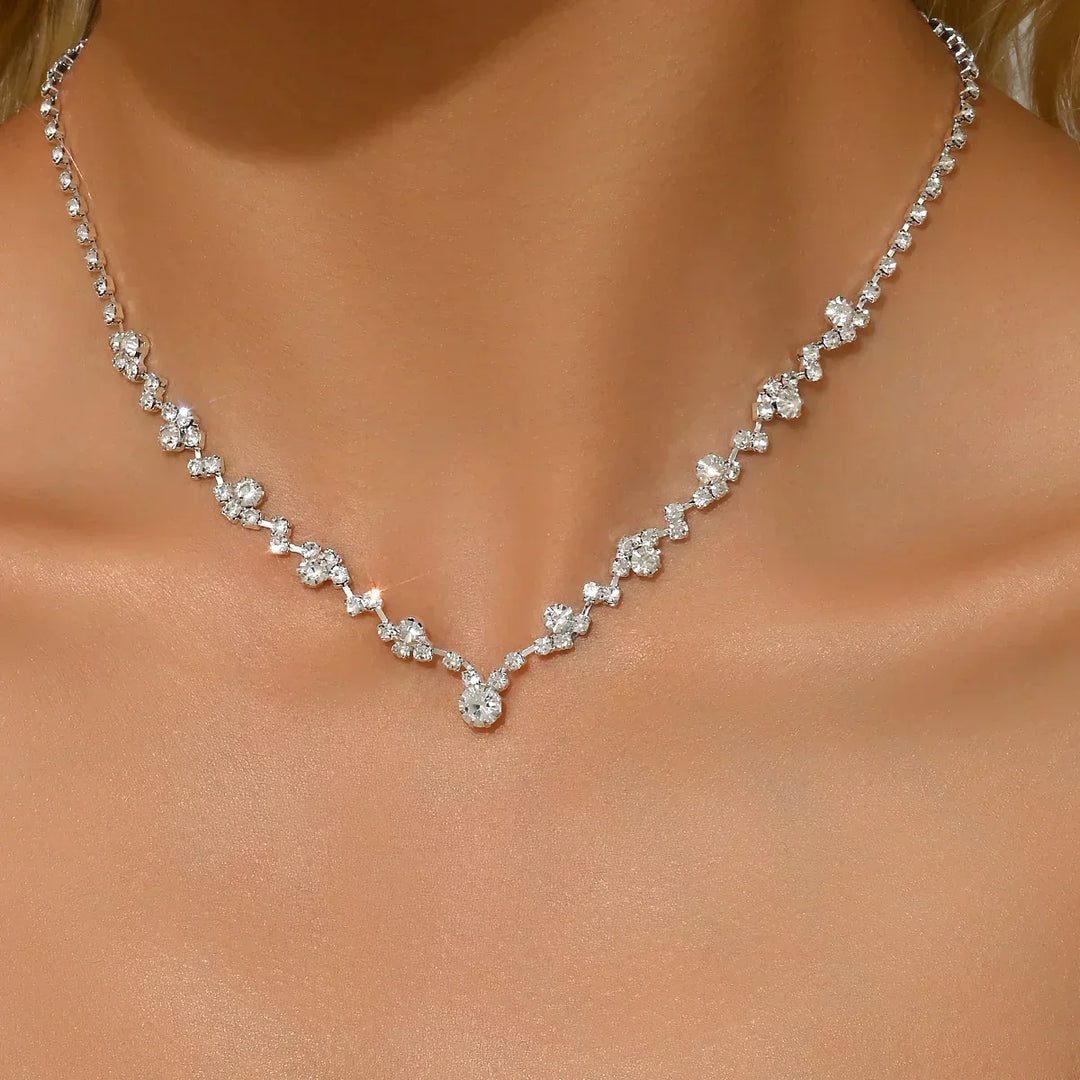 Fern | Elegant Wedding Necklace with Diamonds