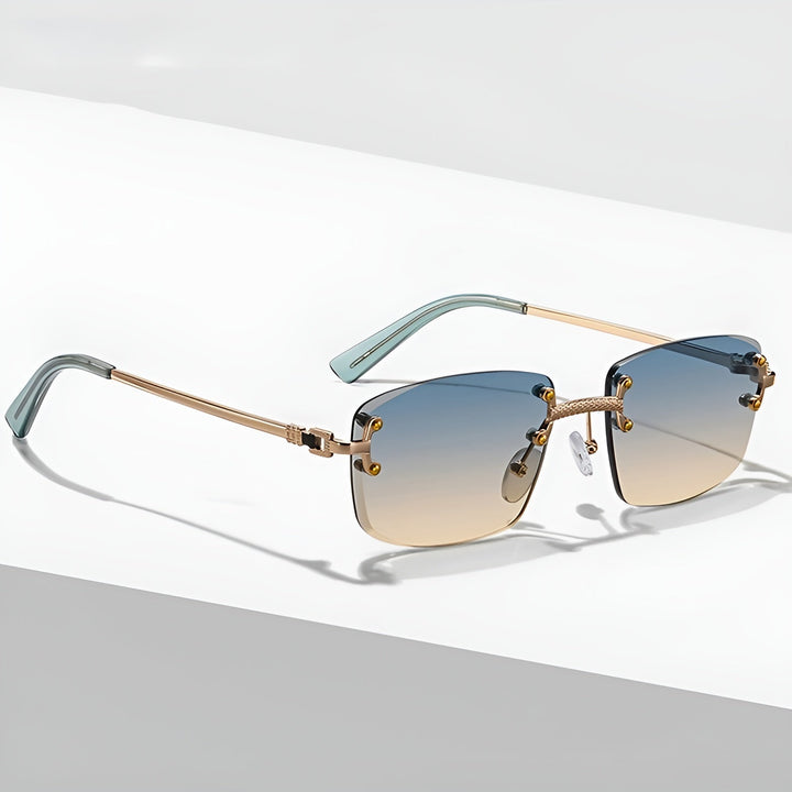 Luna | Skyline Rimless Rectangular Sunglasses