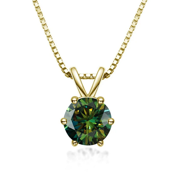 Juniper | Elegant Solitaire Necklace with Moissanite