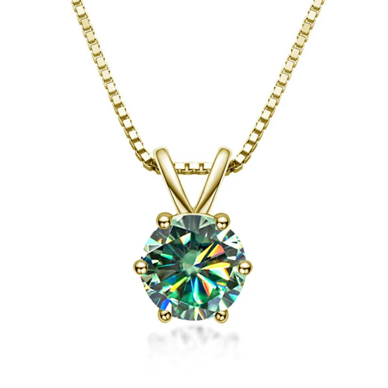 Juniper | Elegant Solitaire Necklace with Moissanite