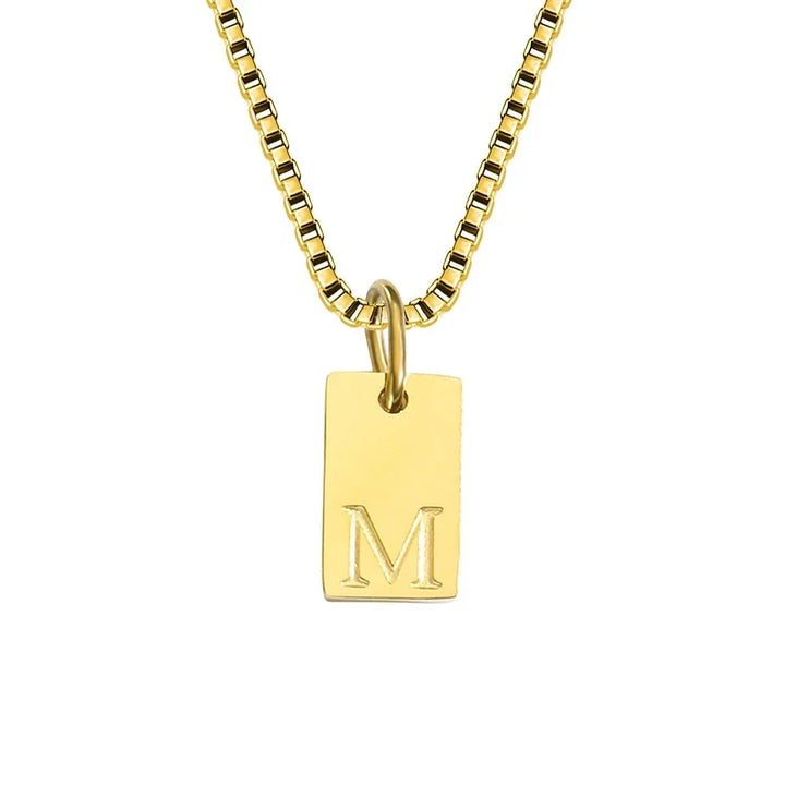 Dainty Initial Tag Necklace