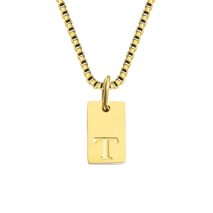 Dainty Initial Tag Necklace