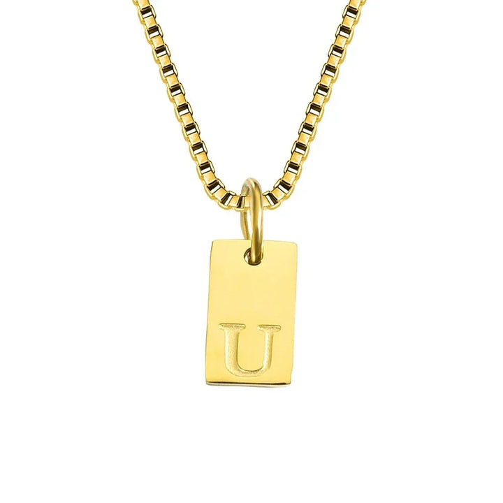 Dainty Initial Tag Necklace