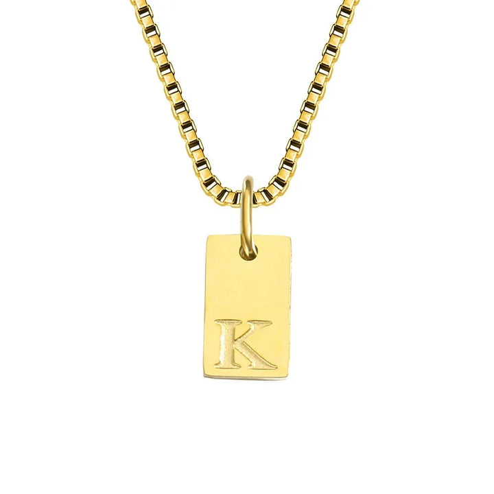 Dainty Initial Tag Necklace