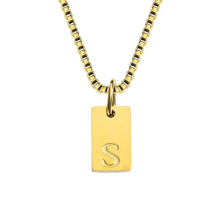 Dainty Initial Tag Necklace