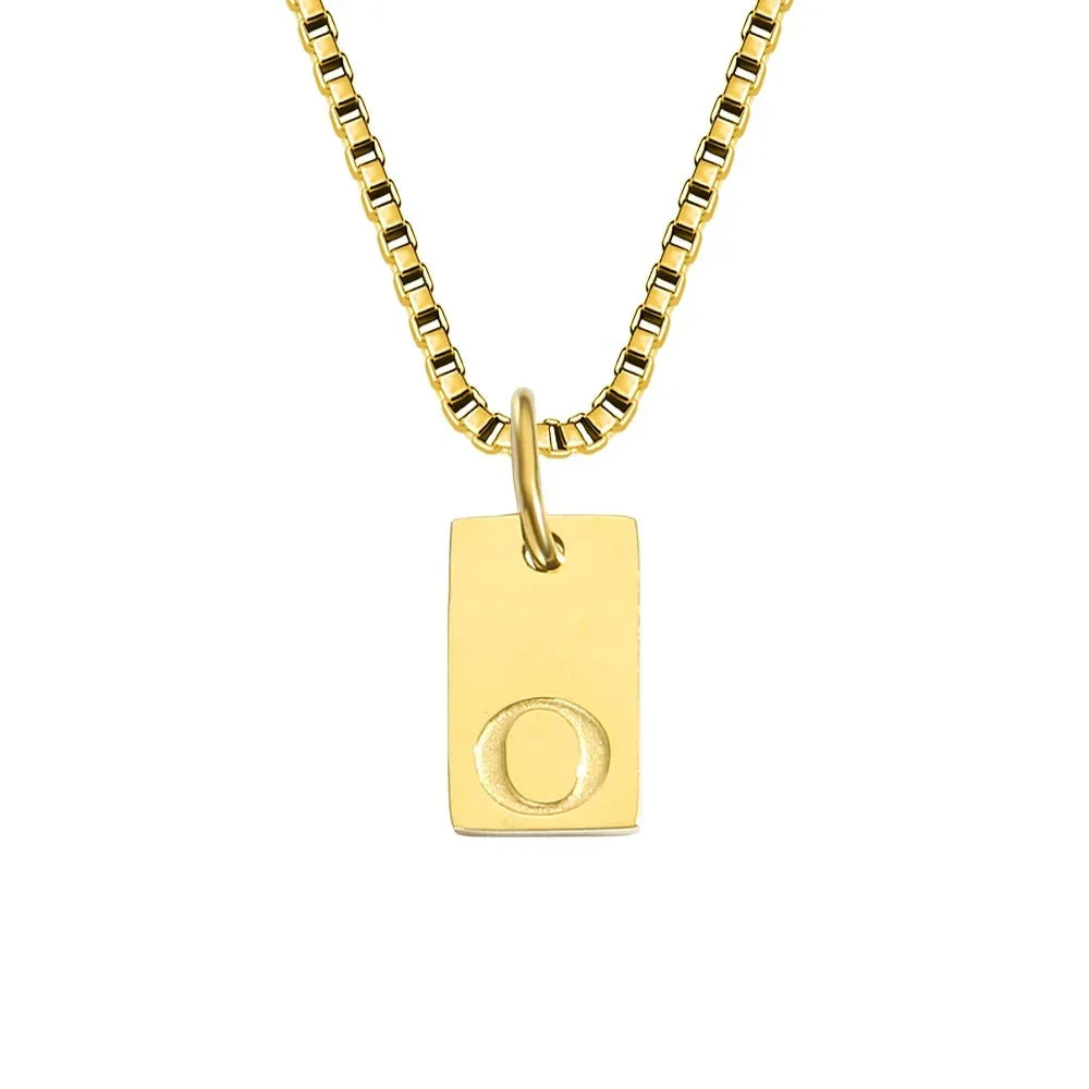Dainty Initial Tag Necklace