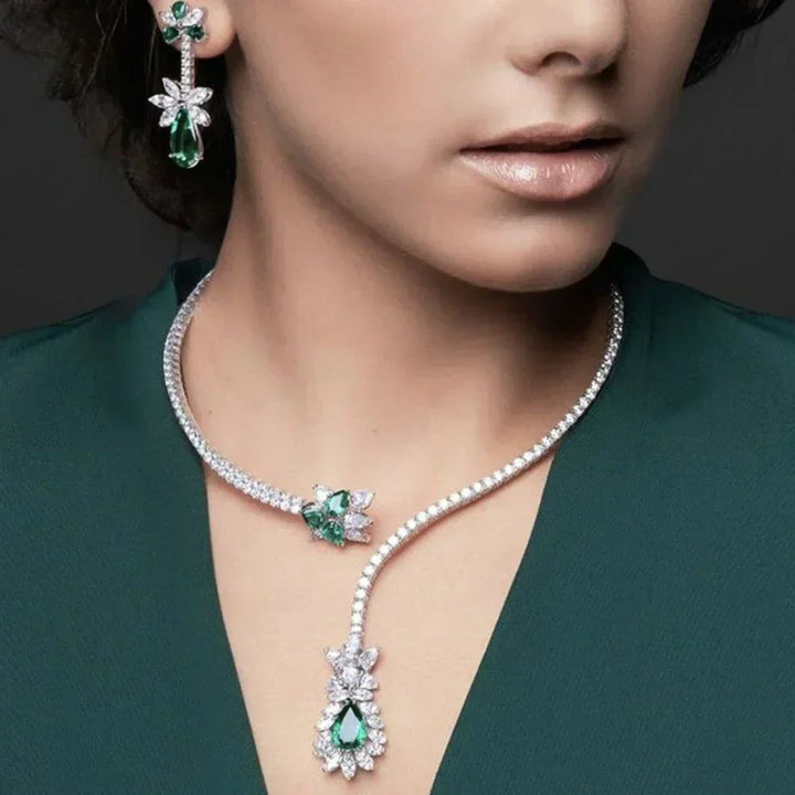 Aspen | Vintage Emerald Bloom Necklace