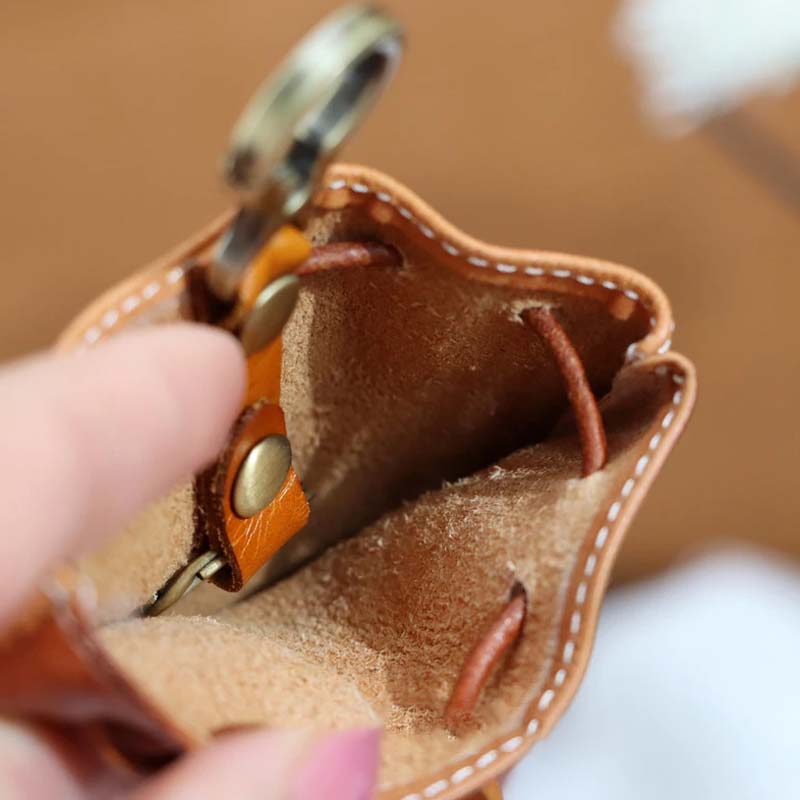 Wren | Leather Drawstring Coin Purse — Jarah Melbourne