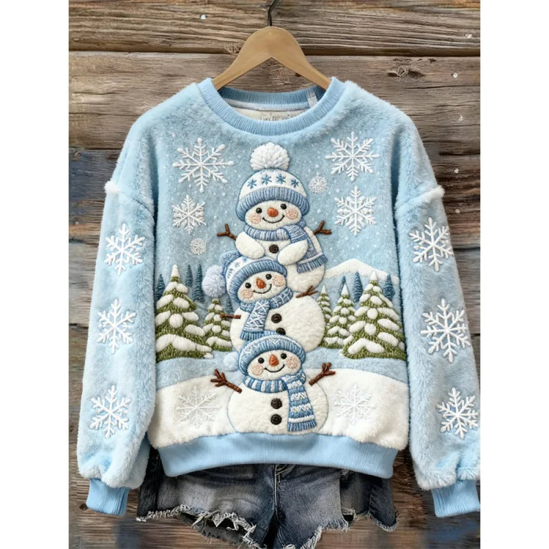 Cosy Winter Jumper – Happy Snowmen — Jarah Melbourne