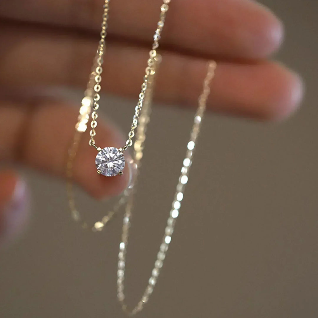 Elle | Gold-Plated Necklace with Zircons