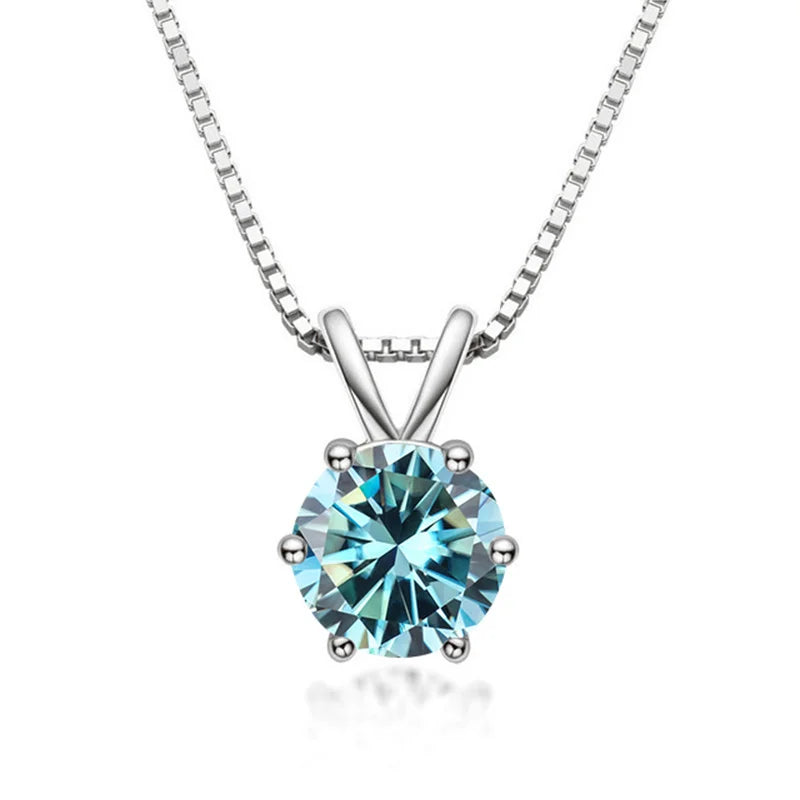 Juniper | Elegant Solitaire Necklace with Moissanite
