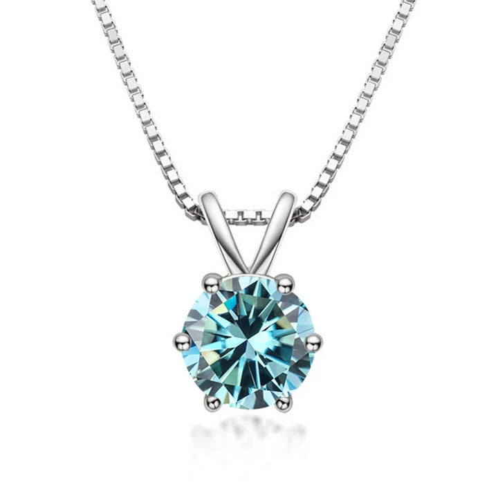 Juniper | Elegant Solitaire Necklace with Moissanite