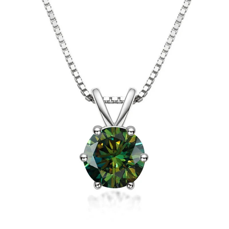 Juniper | Elegant Solitaire Necklace with Moissanite