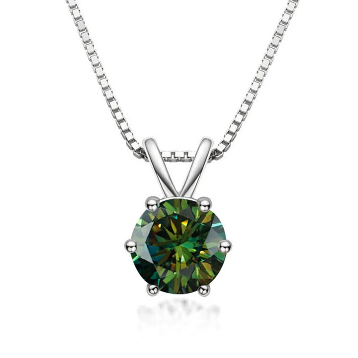 Juniper | Elegant Solitaire Necklace with Moissanite