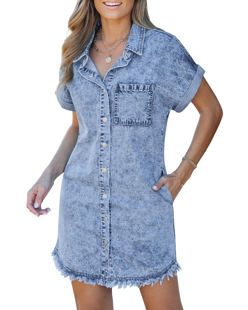 Kaelia | Denim Shirt Dress — Jarah Melbourne