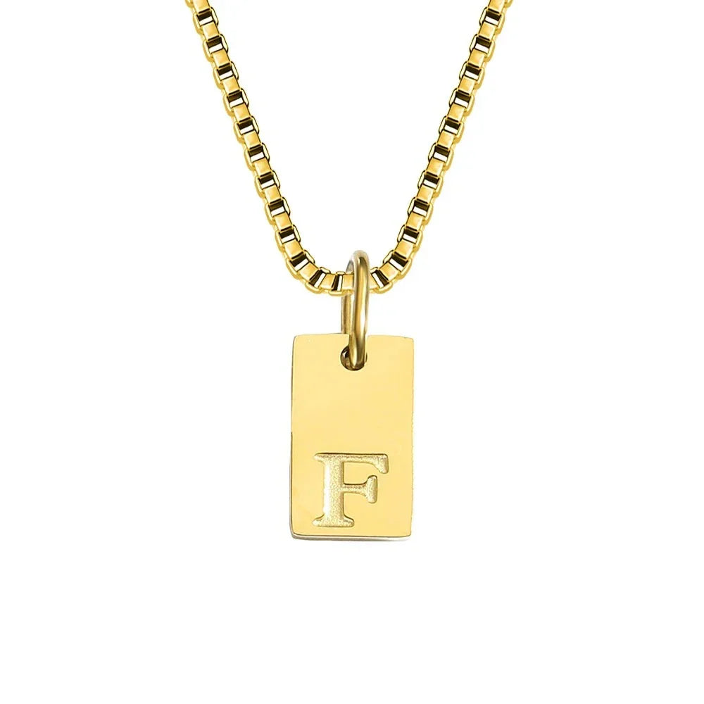 Dainty Initial Tag Necklace