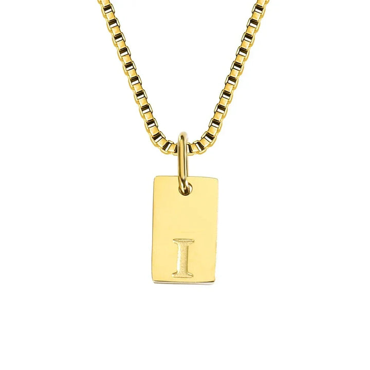 Dainty Initial Tag Necklace