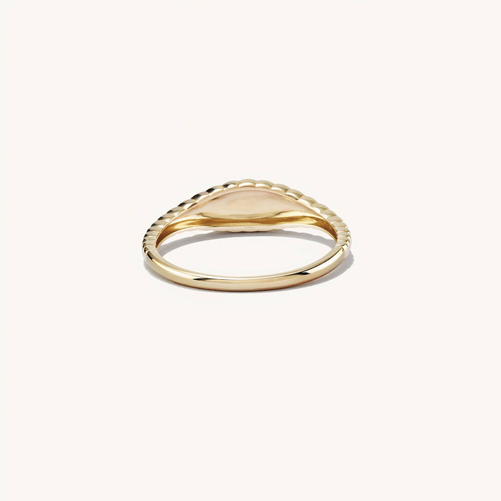 Minimalist Wave Signet Ring