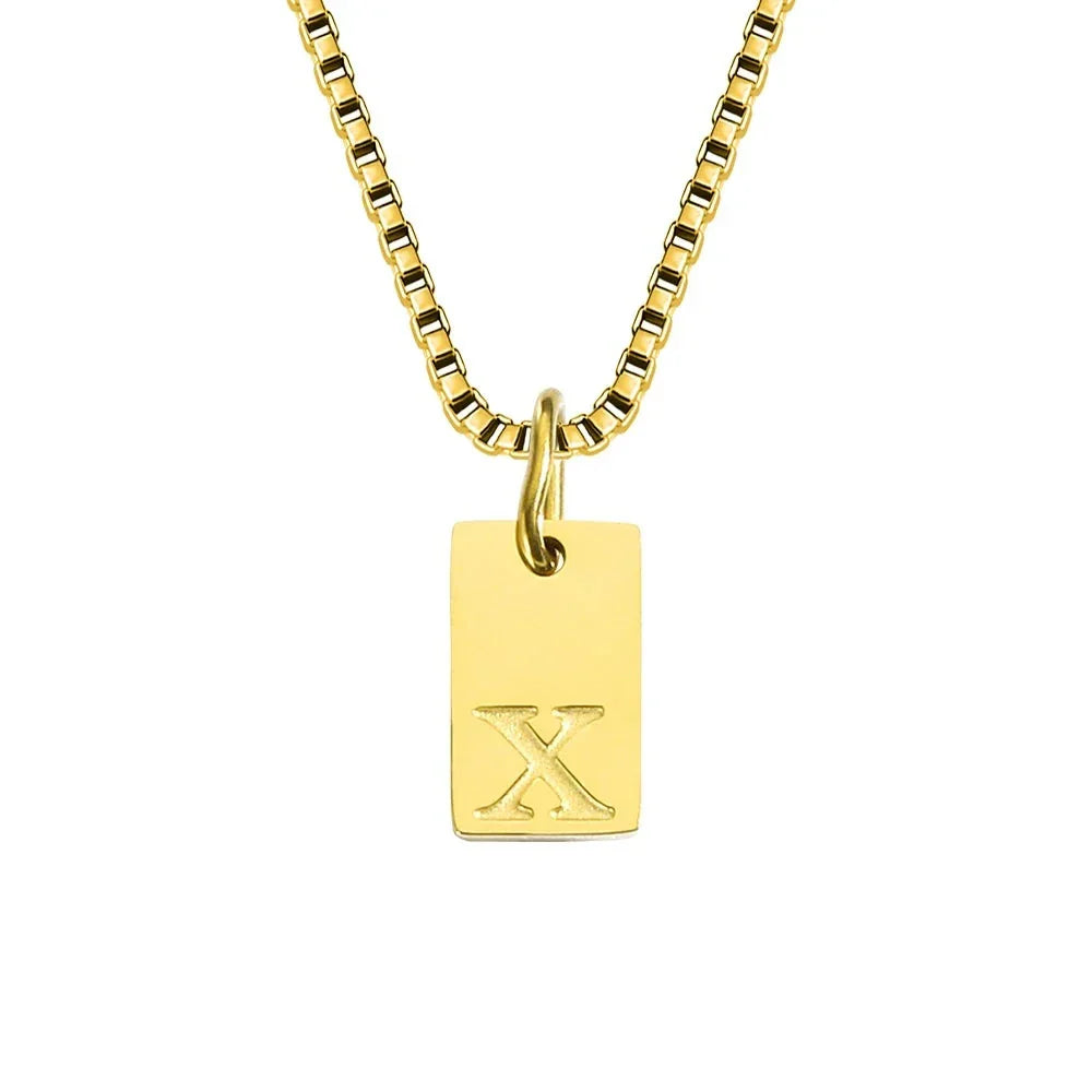 Dainty Initial Tag Necklace