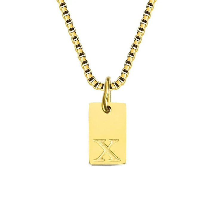 Dainty Initial Tag Necklace
