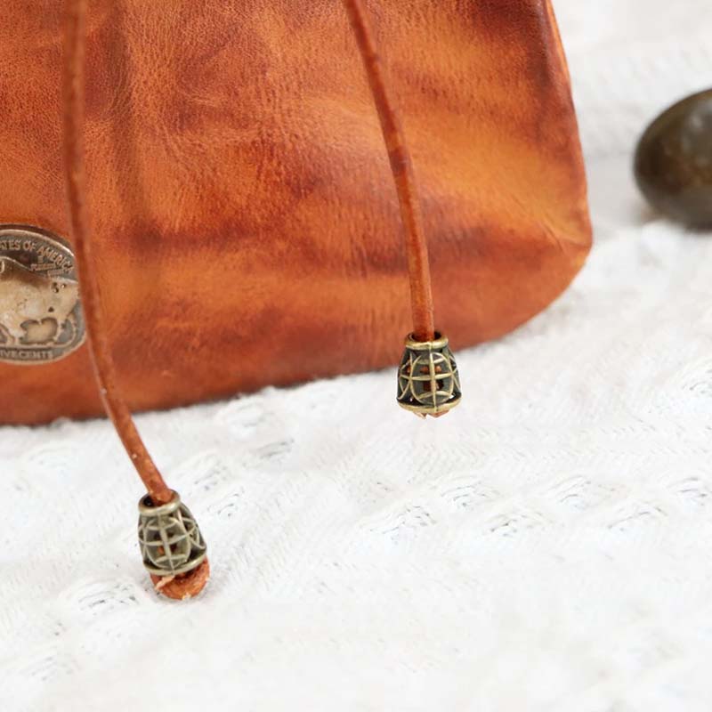 Wren | Leather Drawstring Coin Purse — Jarah Melbourne