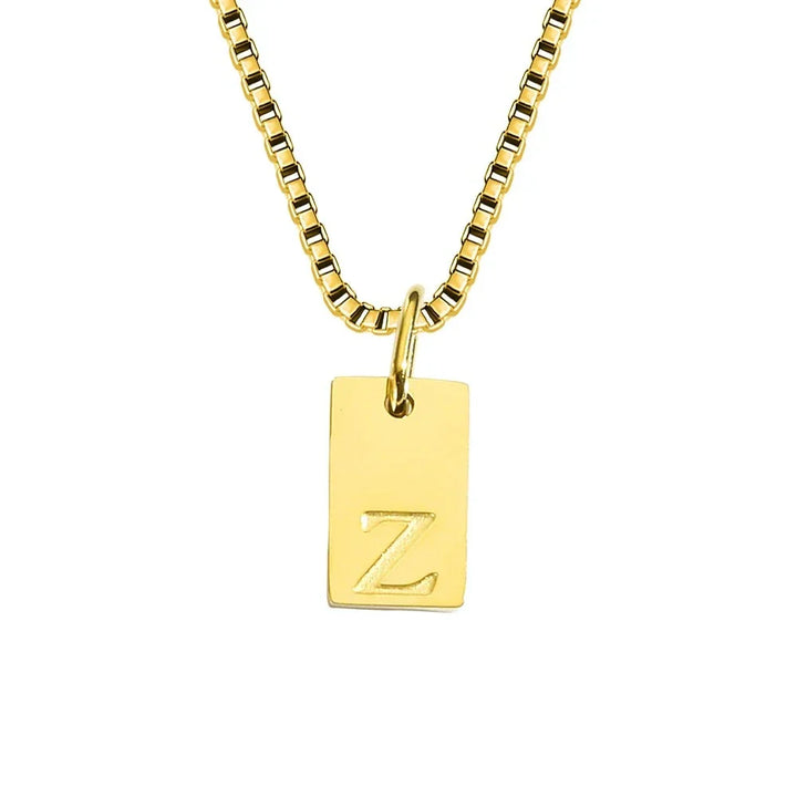 Dainty Initial Tag Necklace