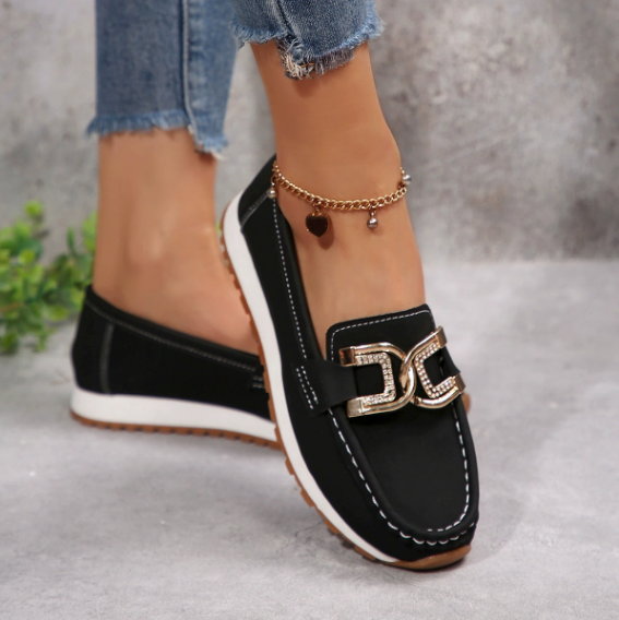 Emma | Chic Diamond Buckle Slippers
