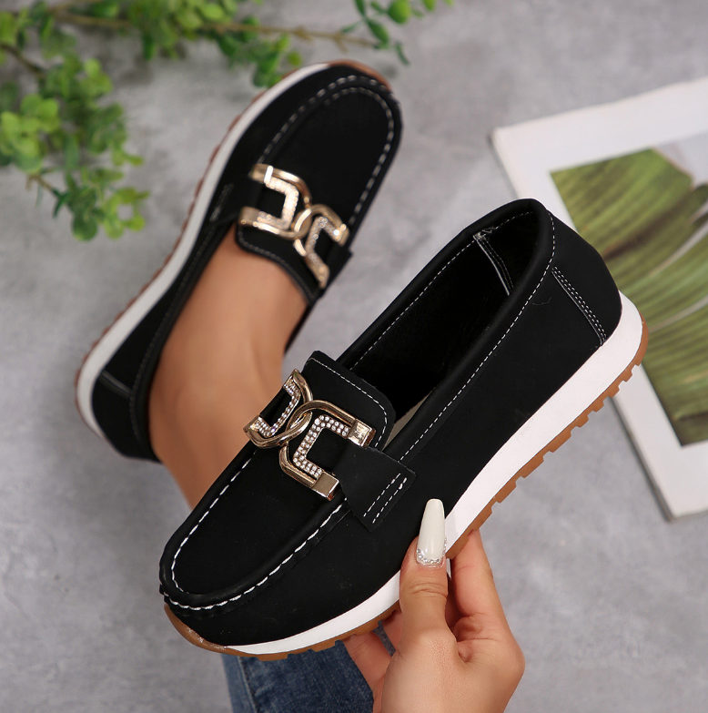 Emma | Chic Diamond Buckle Slippers
