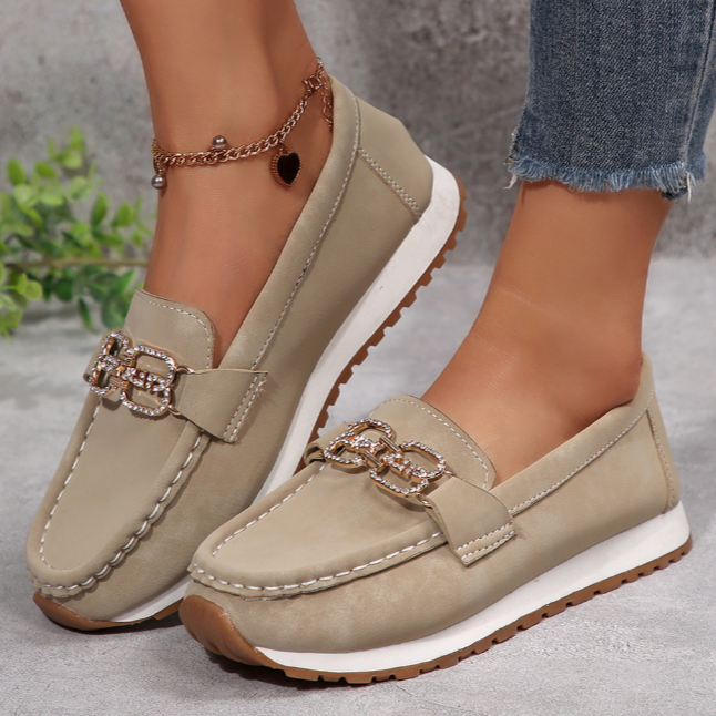 Emma | Chic Diamond Buckle Slippers