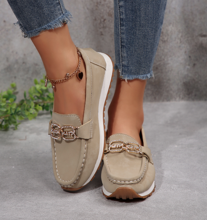Emma | Chic Diamond Buckle Slippers