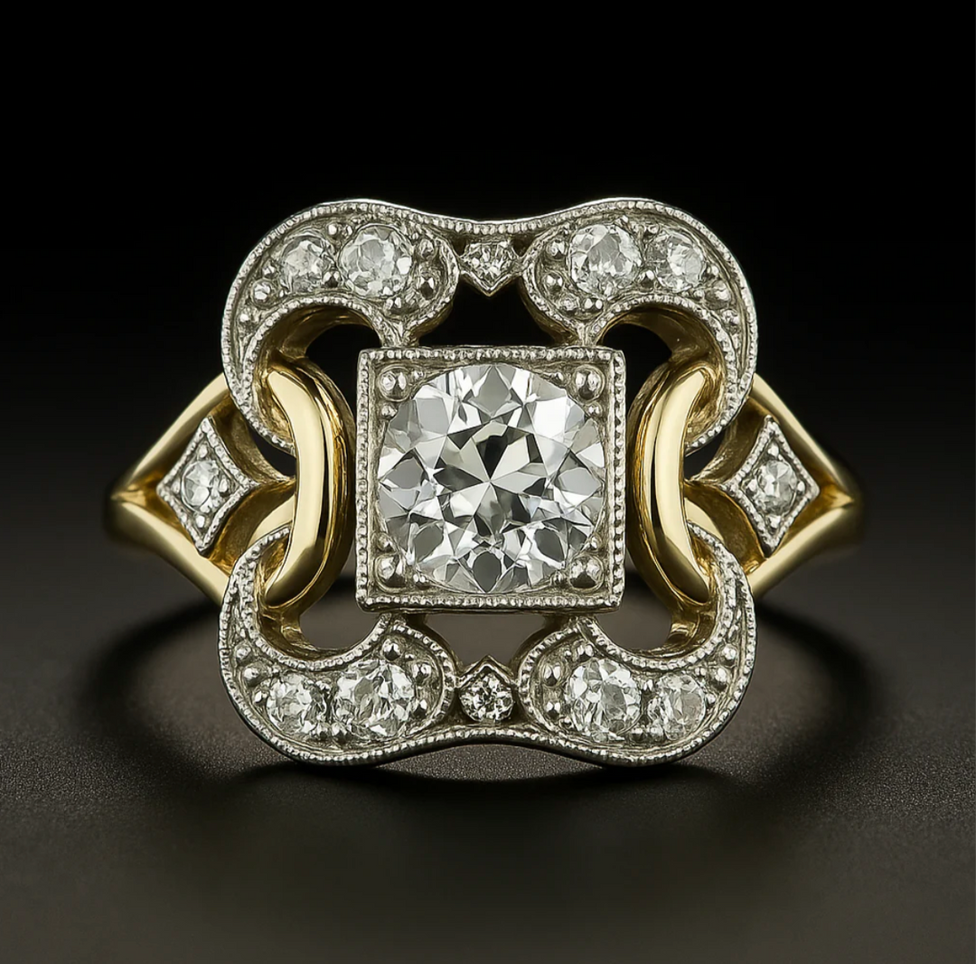 Willow | Classic Gold Ring with Vintage Zirconia