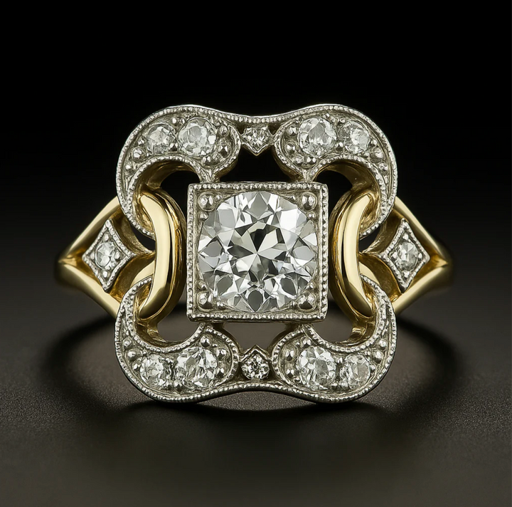 Willow | Classic Gold Ring with Vintage Zirconia