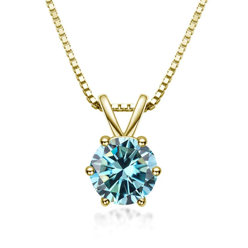 Juniper | Elegant Solitaire Necklace with Moissanite