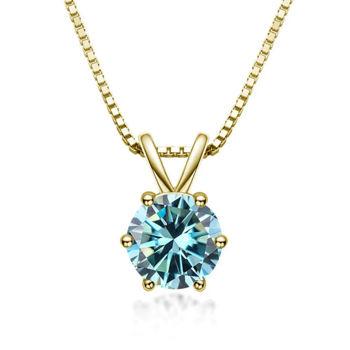 Juniper | Elegant Solitaire Necklace with Moissanite