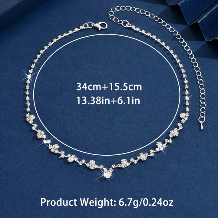 Fern | Elegant Wedding Necklace with Diamonds