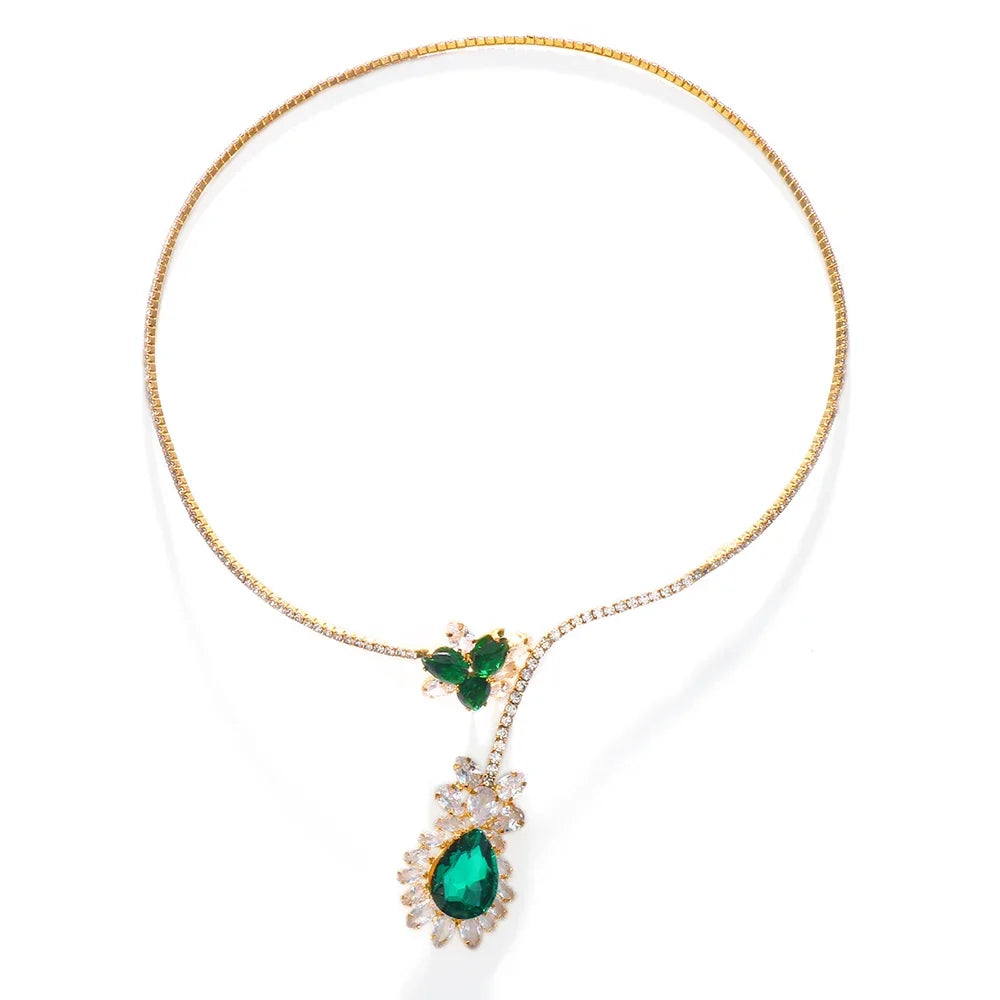 Aspen | Vintage Emerald Bloom Necklace