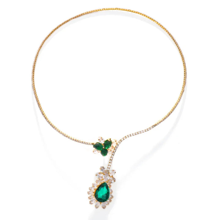 Aspen | Vintage Emerald Bloom Necklace
