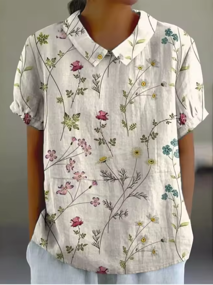 Lourdes Prairie Floral Print Shirt