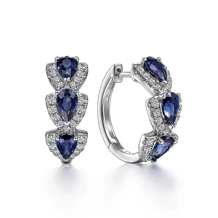 Fern | Royal Sapphire Crest Earrings