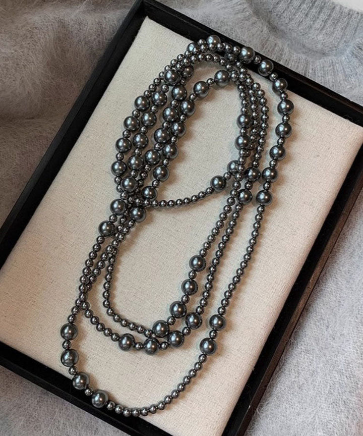 White Pearl Graduated Bead Necklace