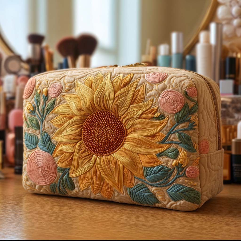 Delicate Sun | Quilted Makeup Bag