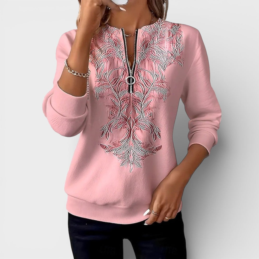 Elegant Zip-Up Sweater