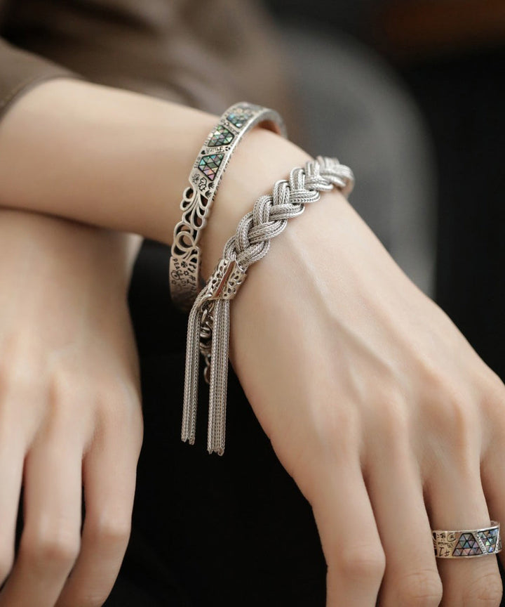 Silk Sterling Silver Tassel Bracelet